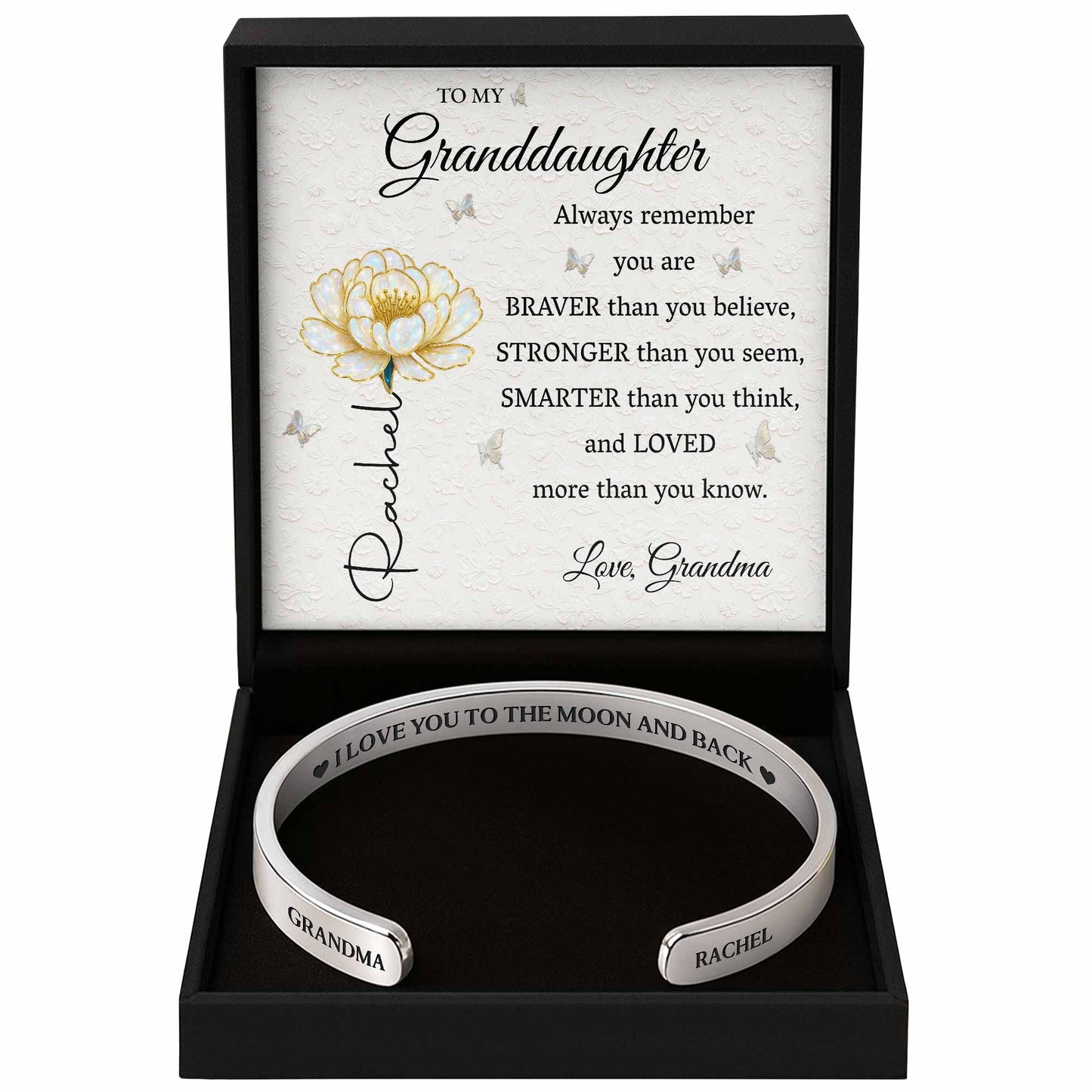 I Love You To The Moon And Back Flower Design