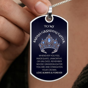 To My Granddaughter, Remember Whose You Are, Crown Necklace