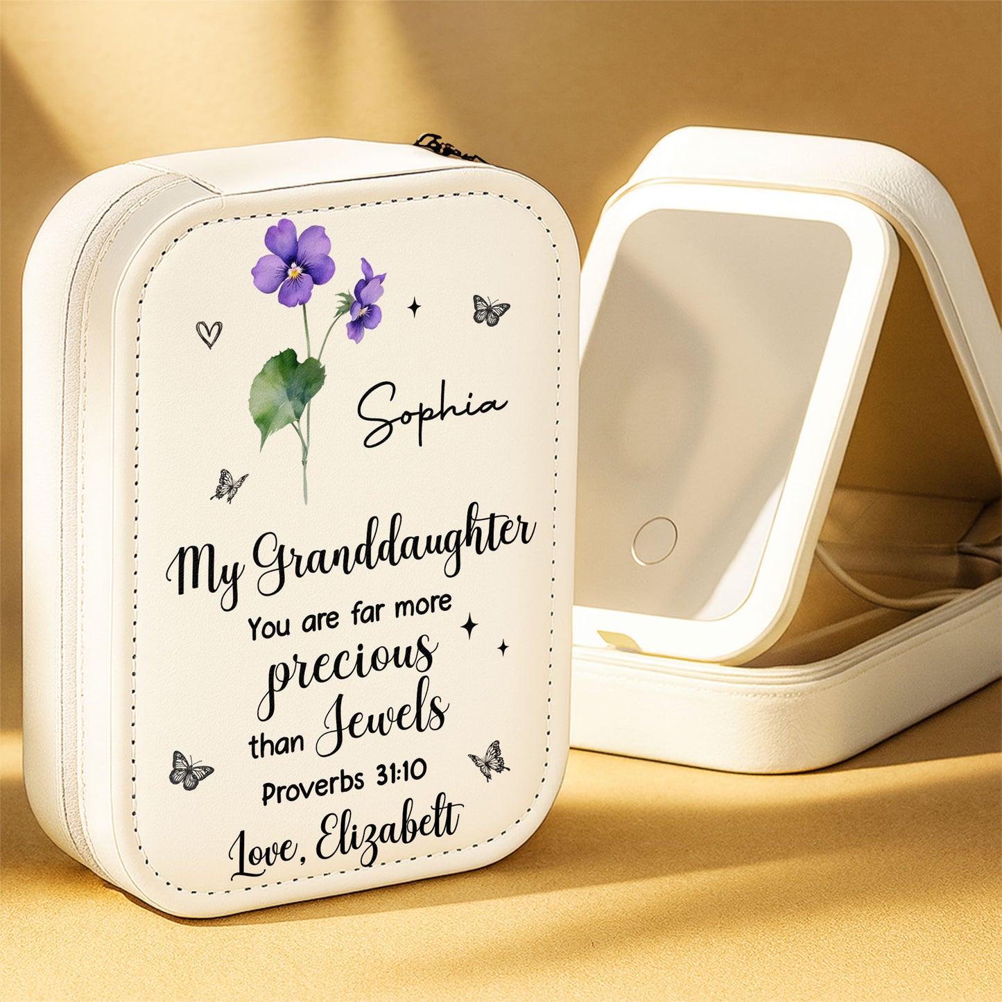 My Granddaughter, You Are Far More Precious, Flowers And Butterflies