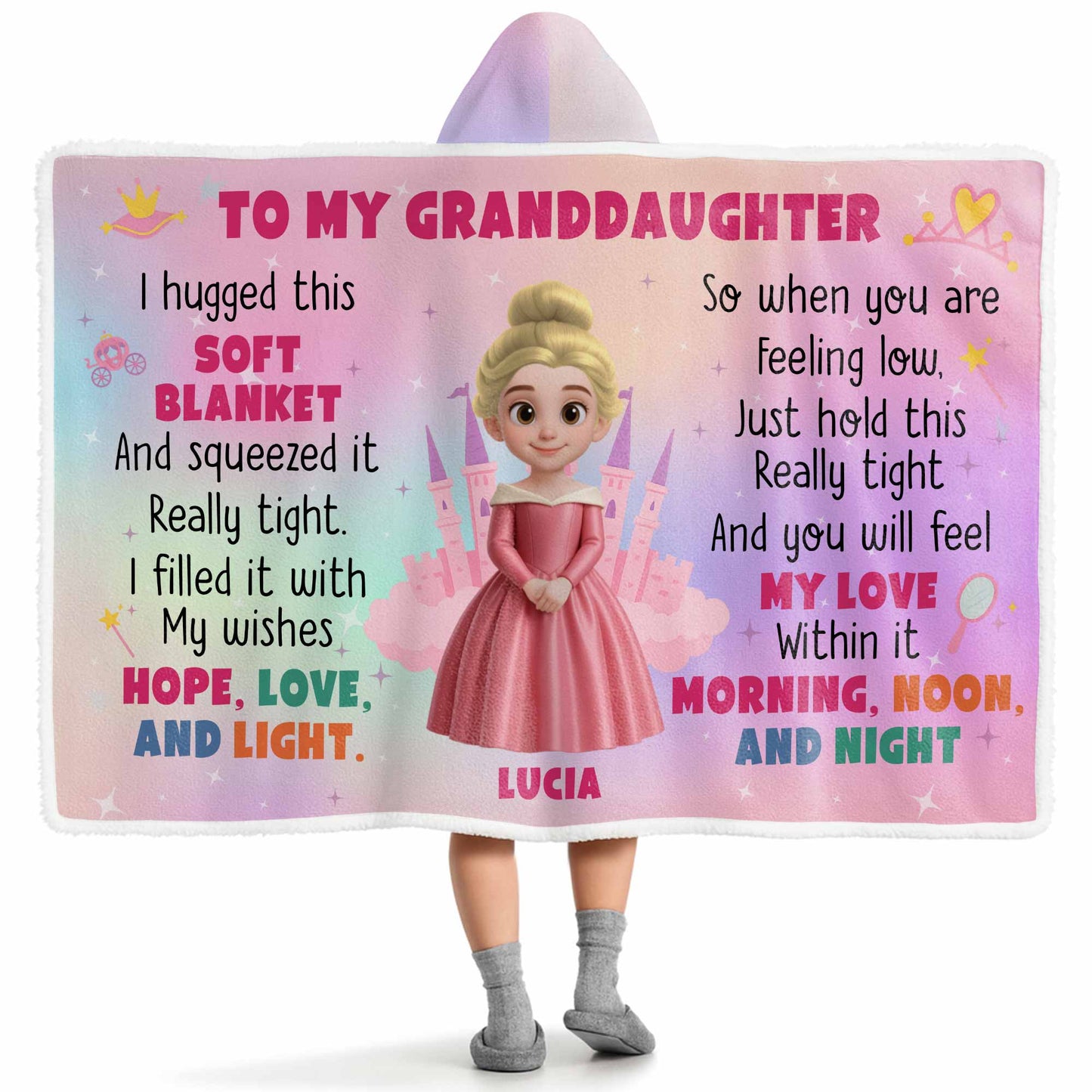 To My Granddaughter Princess And Castles Blanket