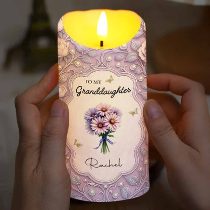 To My Granddaughter, Love Grandma, Flowers And Crown