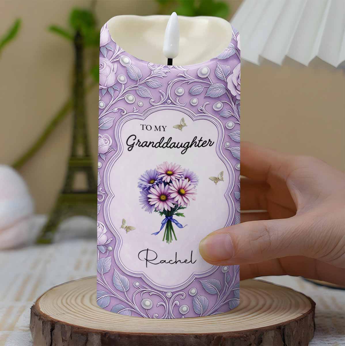 To My Granddaughter, Love Grandma, Flowers And Crown