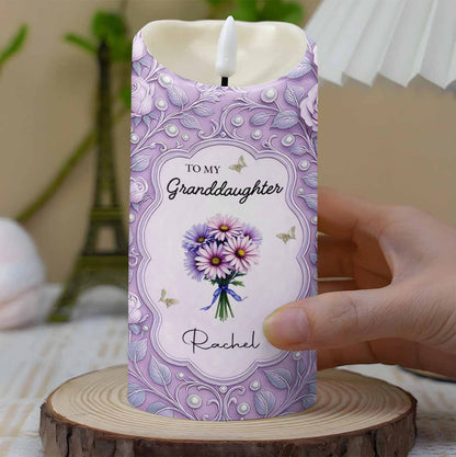 To My Granddaughter, Love Grandma, Flowers And Crown