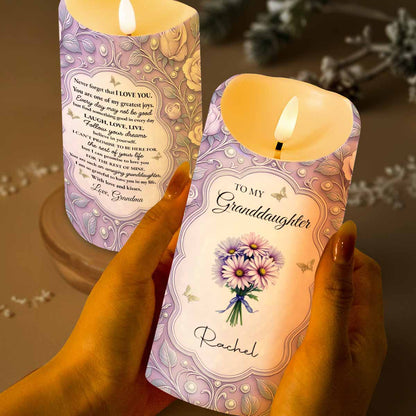 To My Granddaughter, Remember I Love You, Flowers and Butterflies