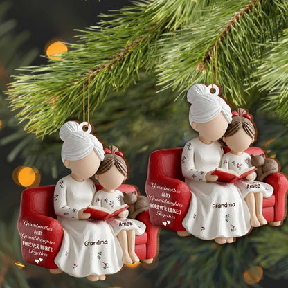 Grandmother And Granddaughter Forever Linked Together, Armchair And Book