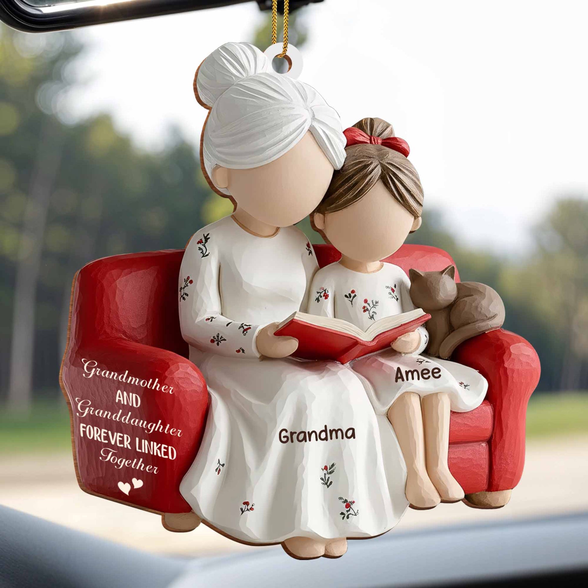 Grandmother And Granddaughter Forever Linked Together, Armchair And Book