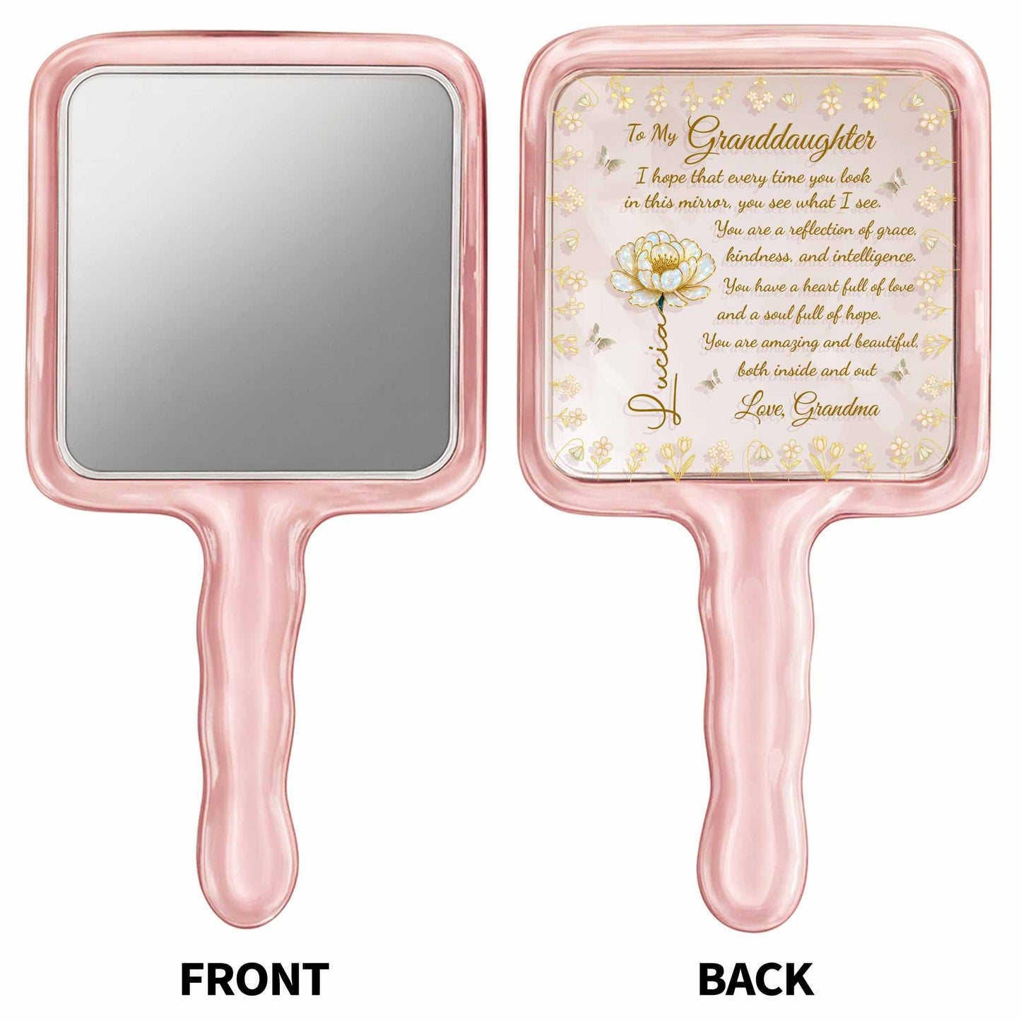 Reflection of Grace and Intelligence, Florals and Swirls Design