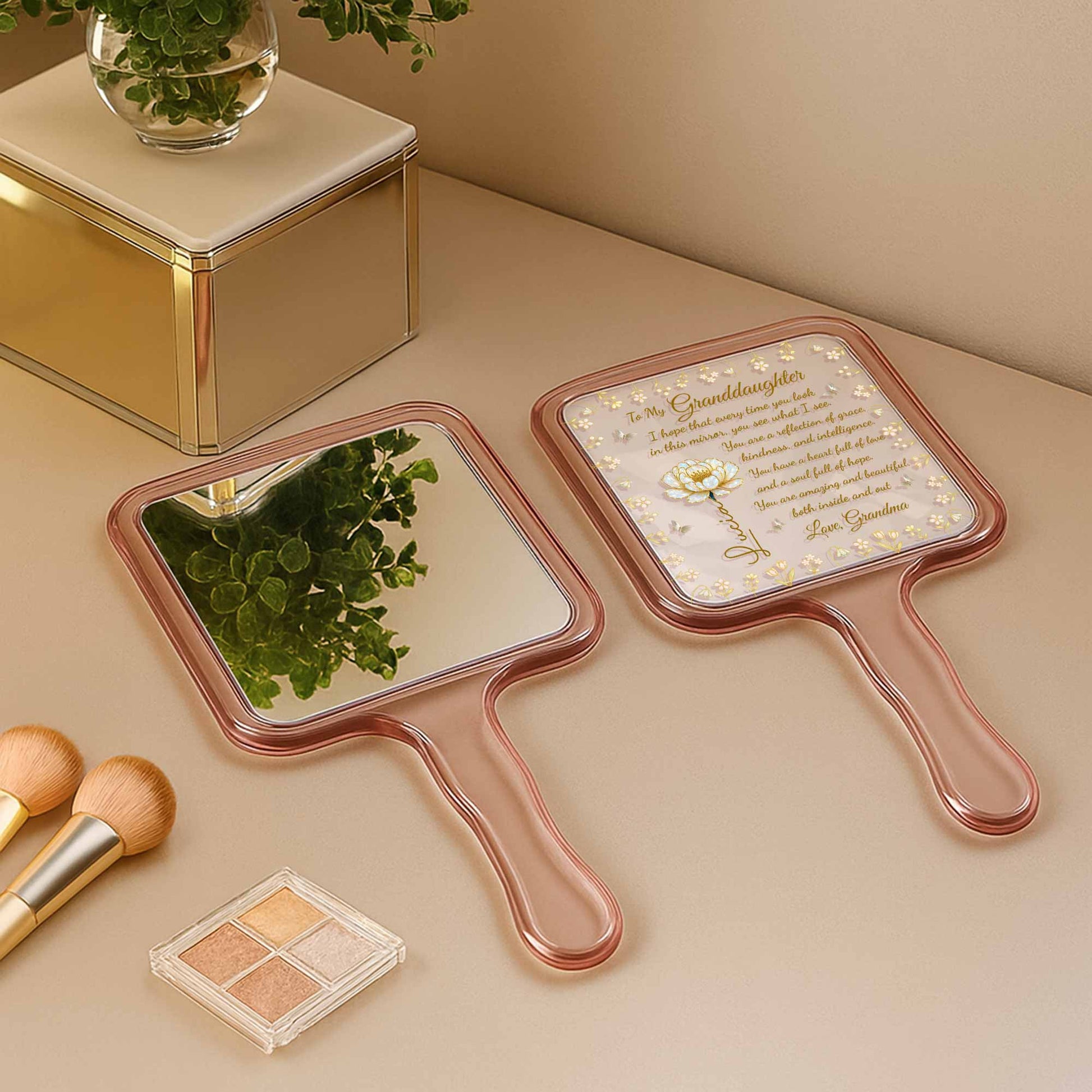 Reflection of Grace and Intelligence, Florals and Swirls Design