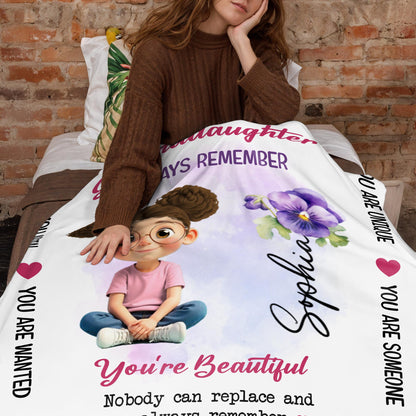 To My Granddaughter, You Are Special, Girl And Flowers