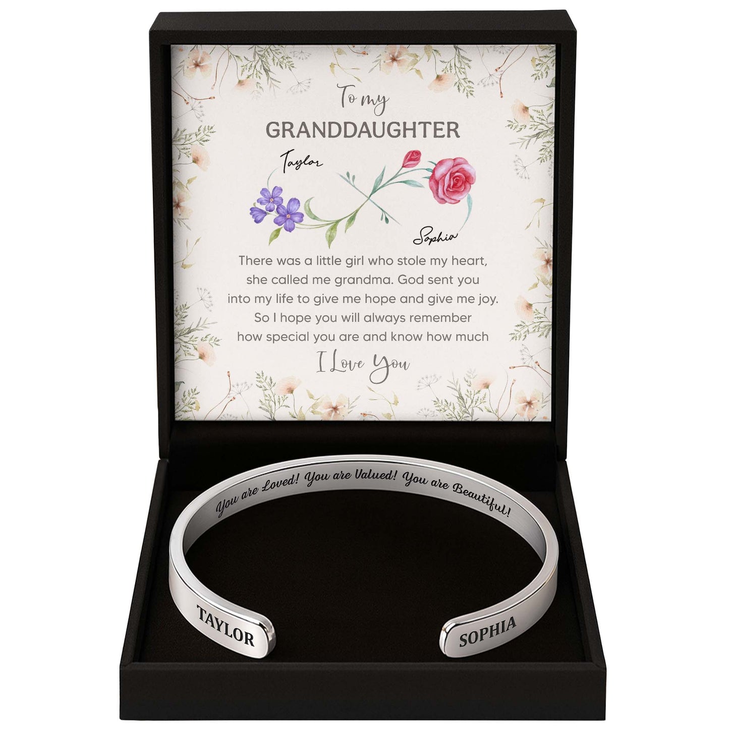 You Are Loved Valued Beautiful Bracelet With Roses And Lavender