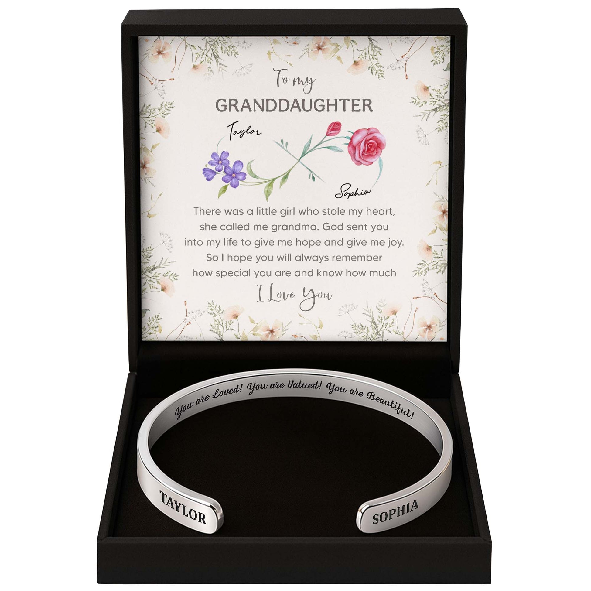 You Are Loved Valued Beautiful Bracelet With Roses And Lavender