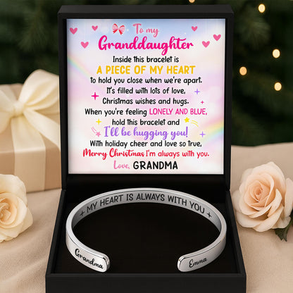 Piece Of My Heart Christmas Bracelet For Granddaughter