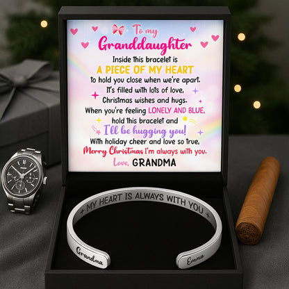 Piece Of My Heart Christmas Bracelet For Granddaughter
