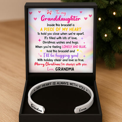 Piece Of My Heart Christmas Bracelet For Granddaughter