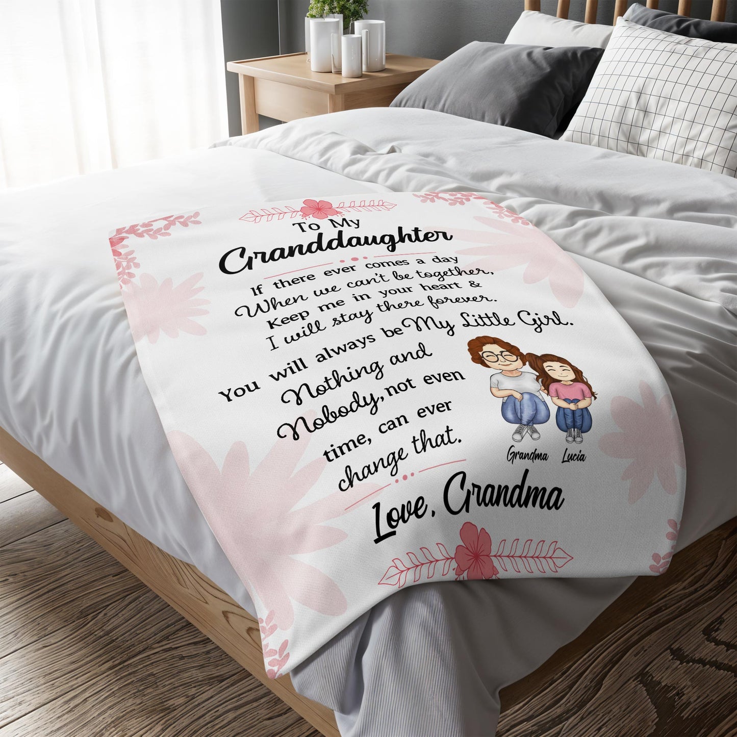 Always Be My Little Girl With Flowers And Love