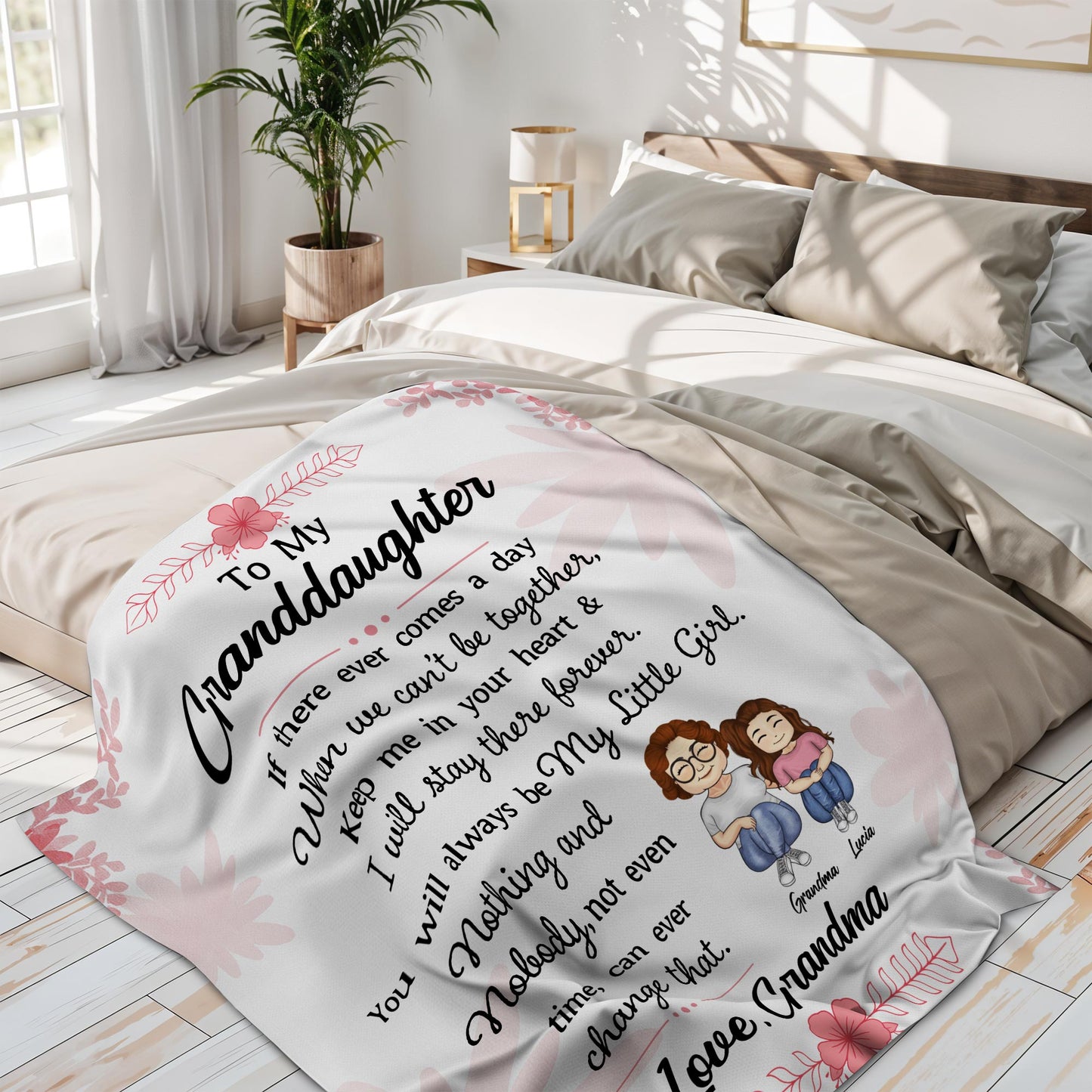 Always Be My Little Girl With Flowers And Love