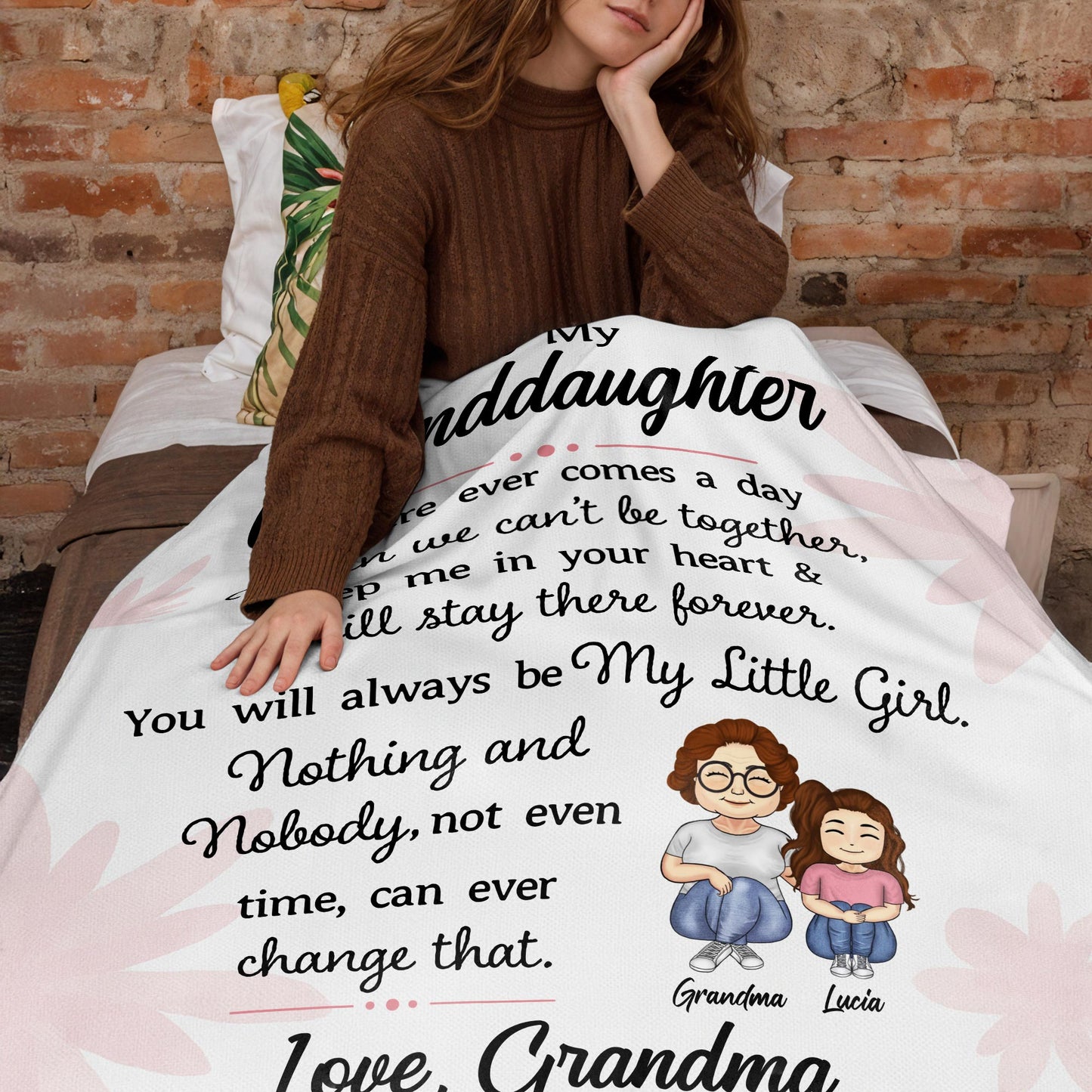 Always Be My Little Girl With Flowers And Love