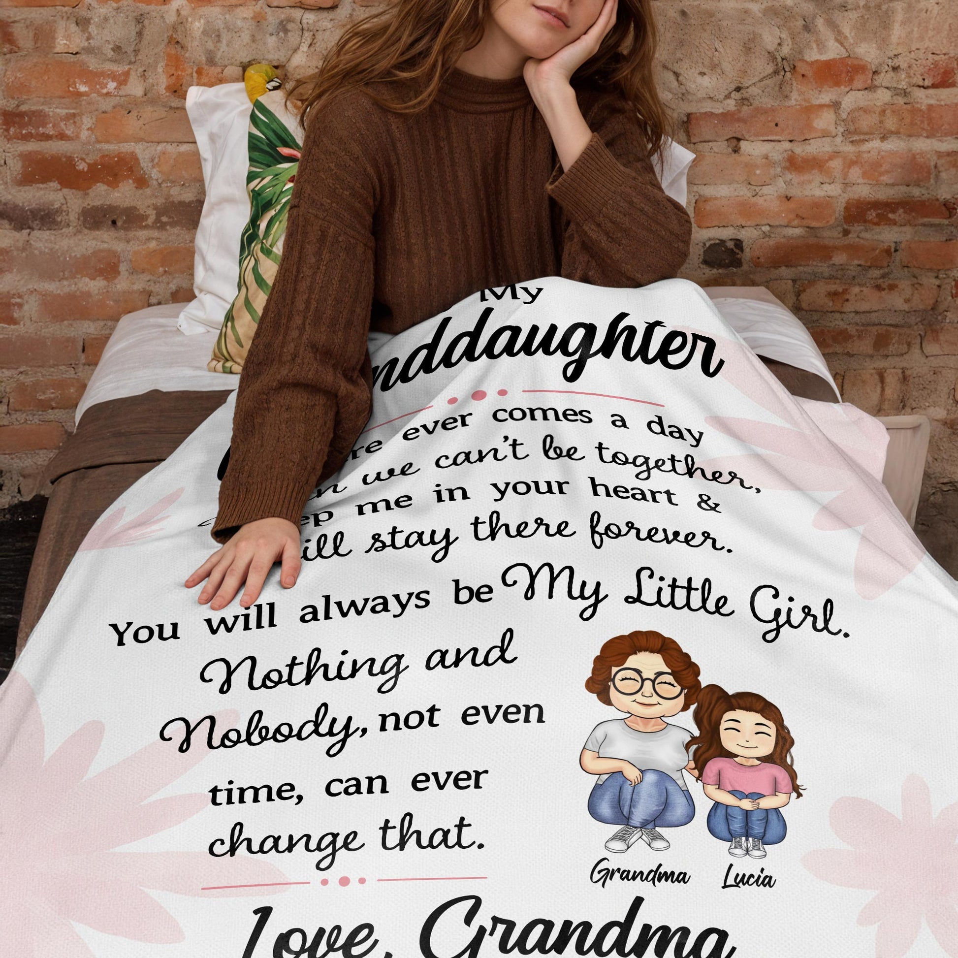 Always Be My Little Girl With Flowers And Love