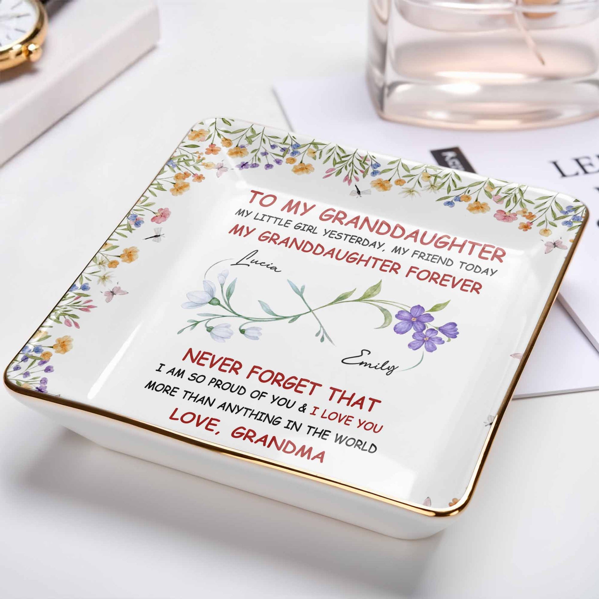 To My Granddaughter, Flowers, Love From Grandma