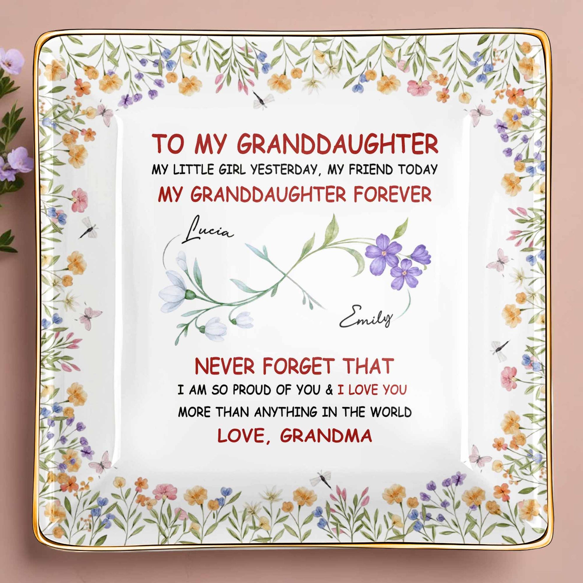 To My Granddaughter, Flowers, Love From Grandma