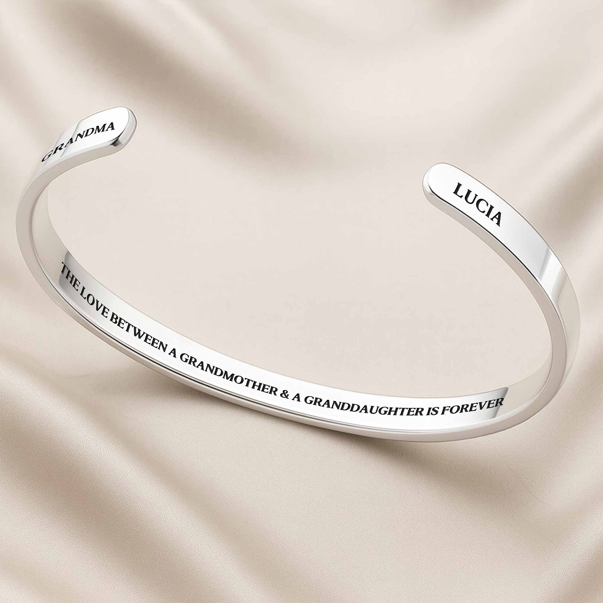 The Love Between A Grandmother & Granddaughter With Flower And Butterflies