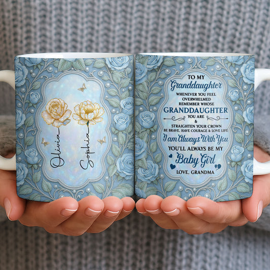 To My Granddaughter, Roses and Crowns Design