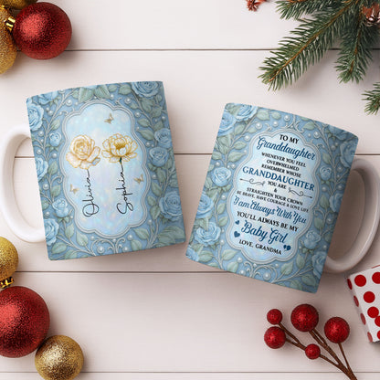 To My Granddaughter, Roses and Crowns Design