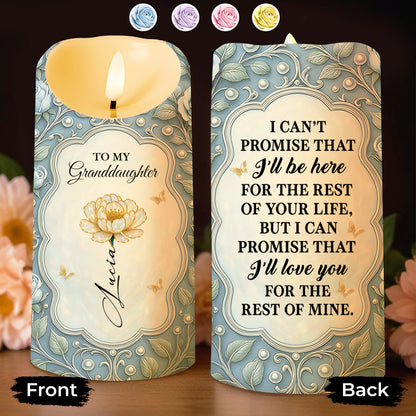 To My Granddaughter, Love Promised With Flowers And Butterflies