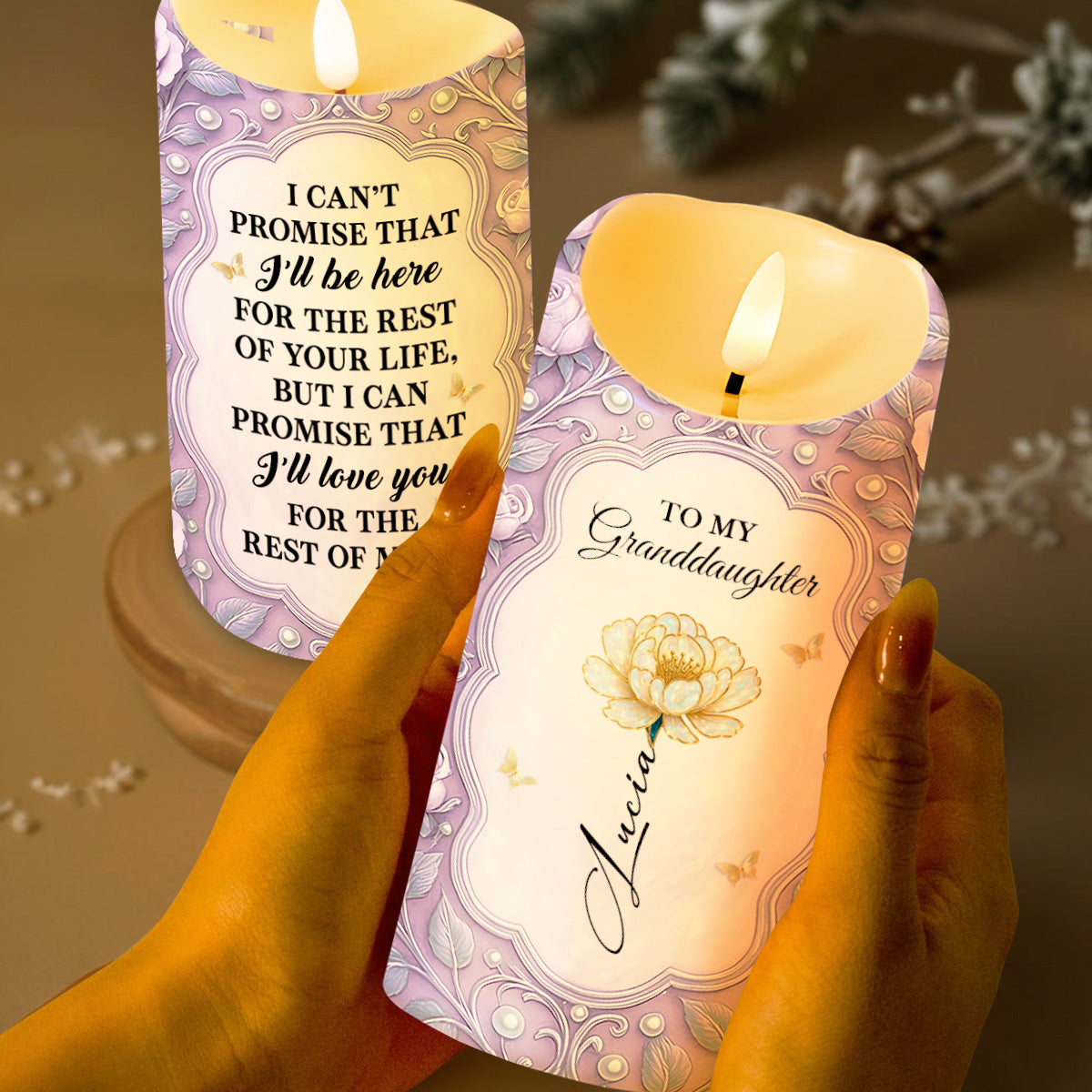 To My Granddaughter, Love Promised With Flowers And Butterflies