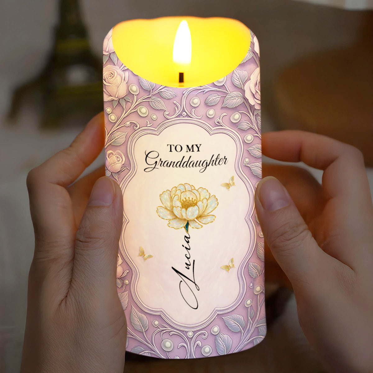 To My Granddaughter, Love Promised With Flowers And Butterflies