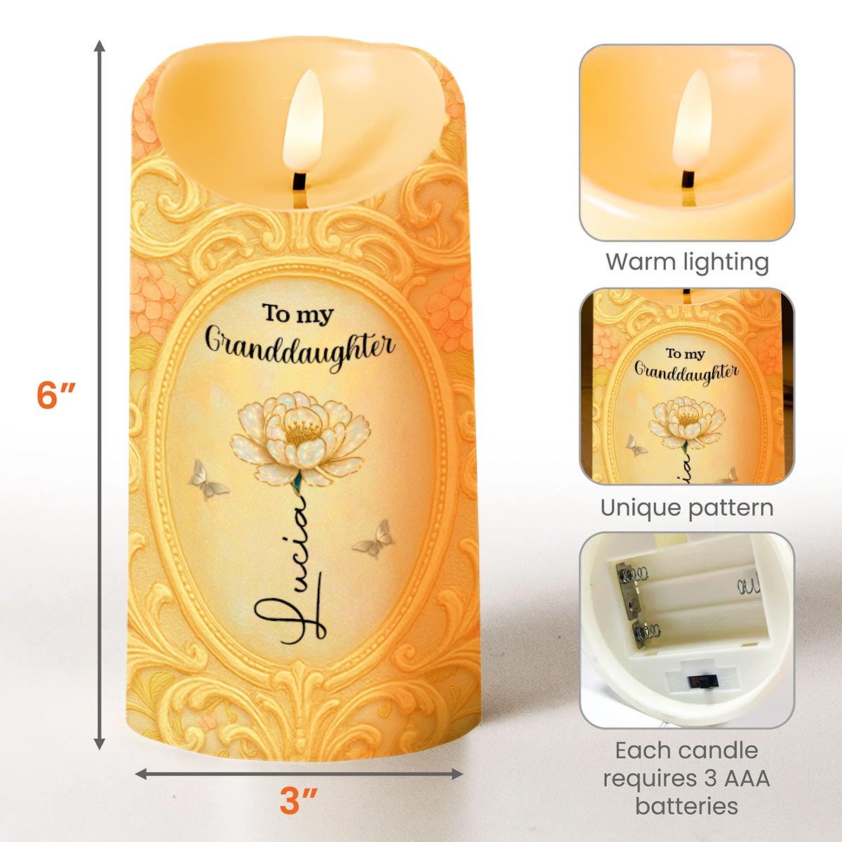 To My Granddaughter, Flower and Butterflies