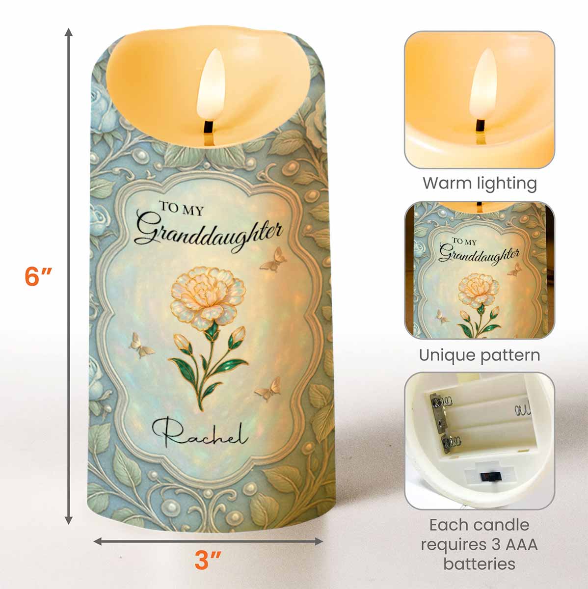 To My Granddaughter, Once Upon A Time, Flowers and Butterflies