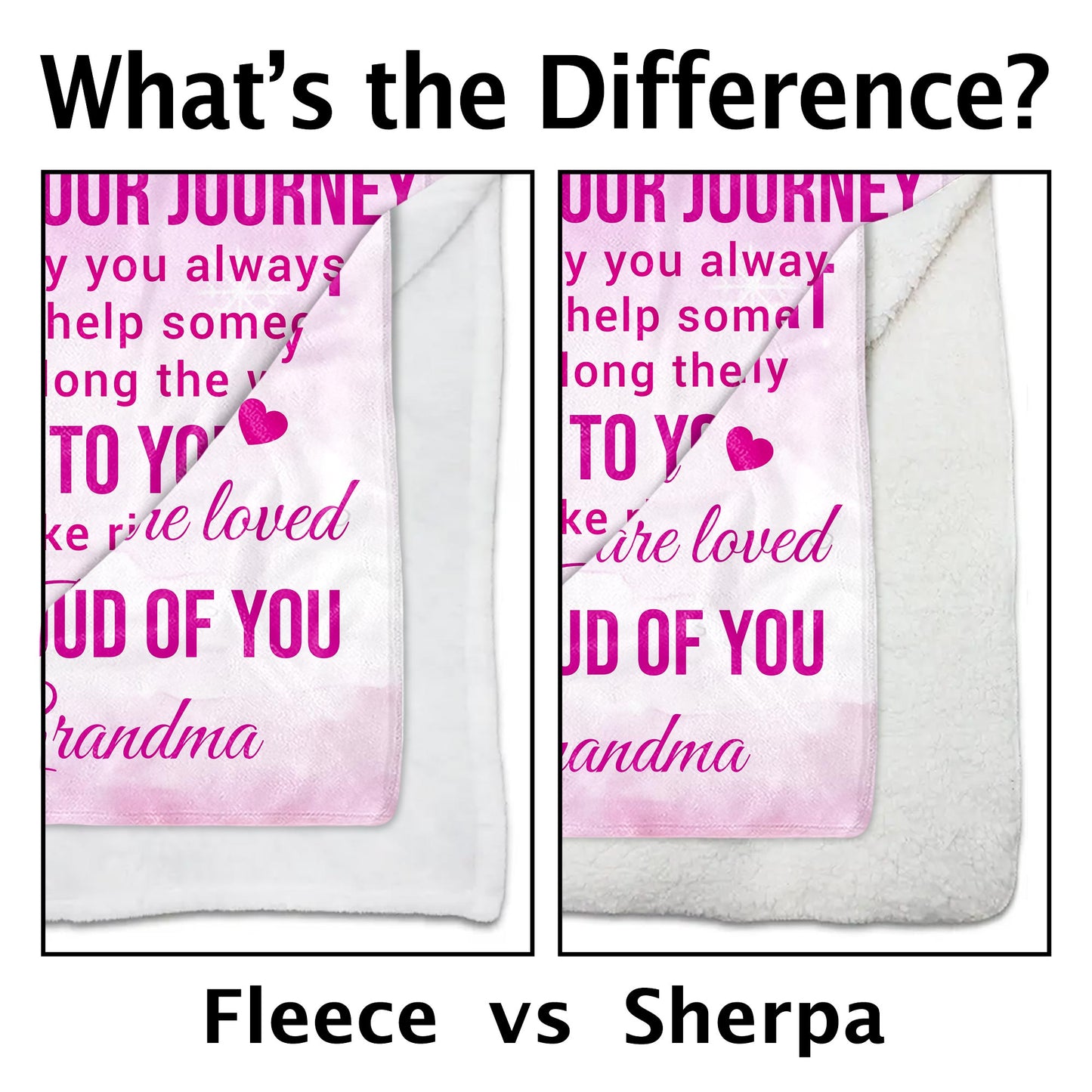 To My Granddaughter, Grandmother And Granddaughter With Hearts