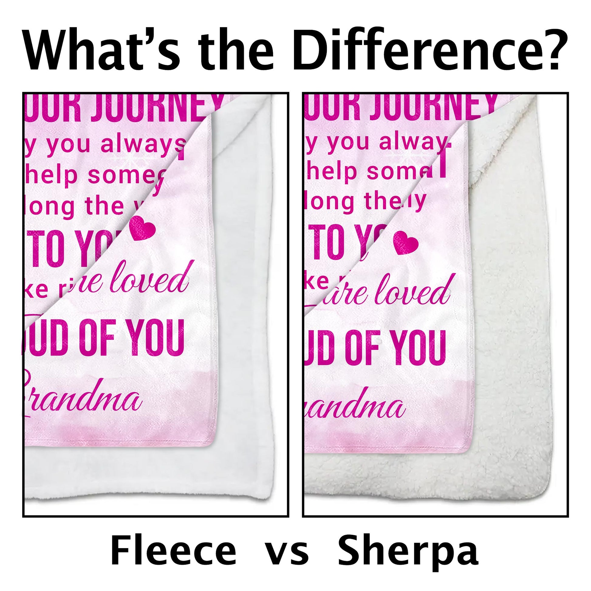 To My Granddaughter, Grandmother And Granddaughter With Hearts