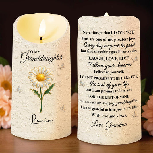 To My Granddaughter, Love Grandma, Beautiful Flower Design