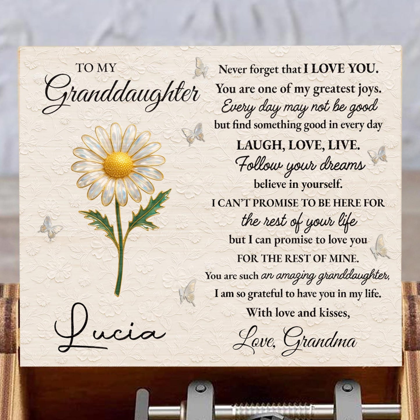 To My Granddaughter, Follow Your Dreams With Love