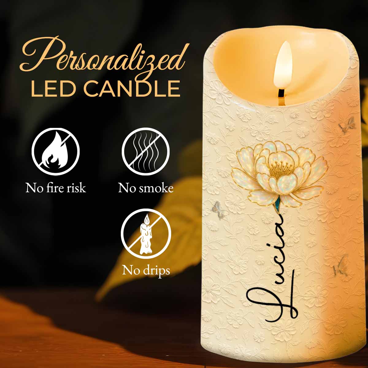 Always Remember You Are Braver Than You Believe - Personalized Custom LED Candle - GDT553_LECA