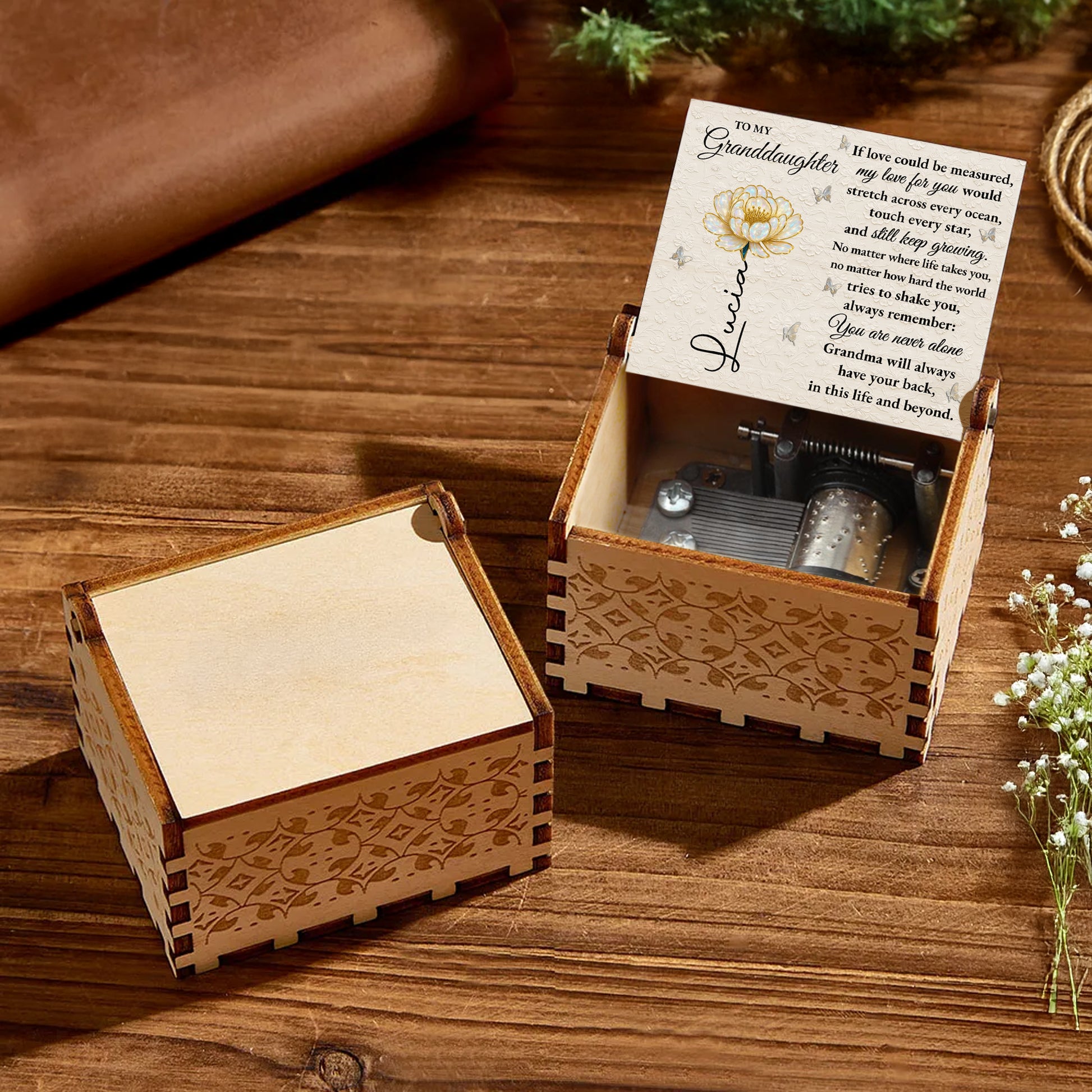 To My Granddaughter, Eternal Love Flower Design