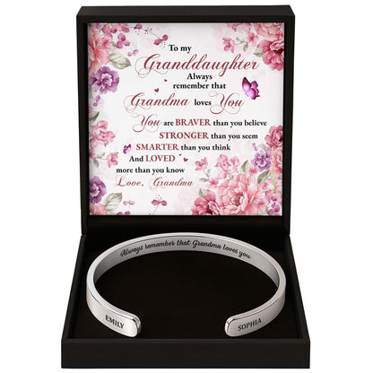 Always Remember That Grandma Loves You, Flowers And Butterflies