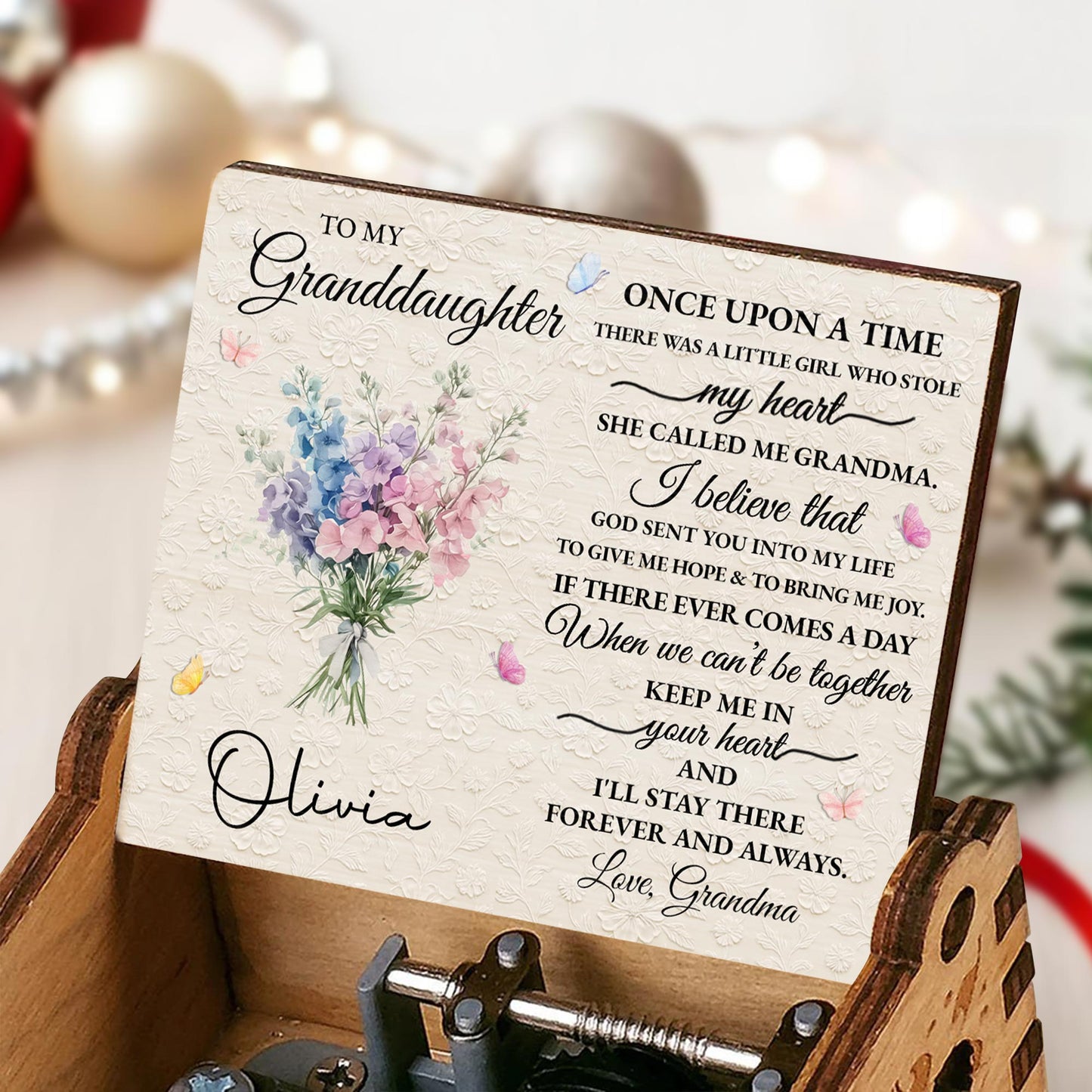 Once Upon A Time, Flowers And Ribbon Music Box