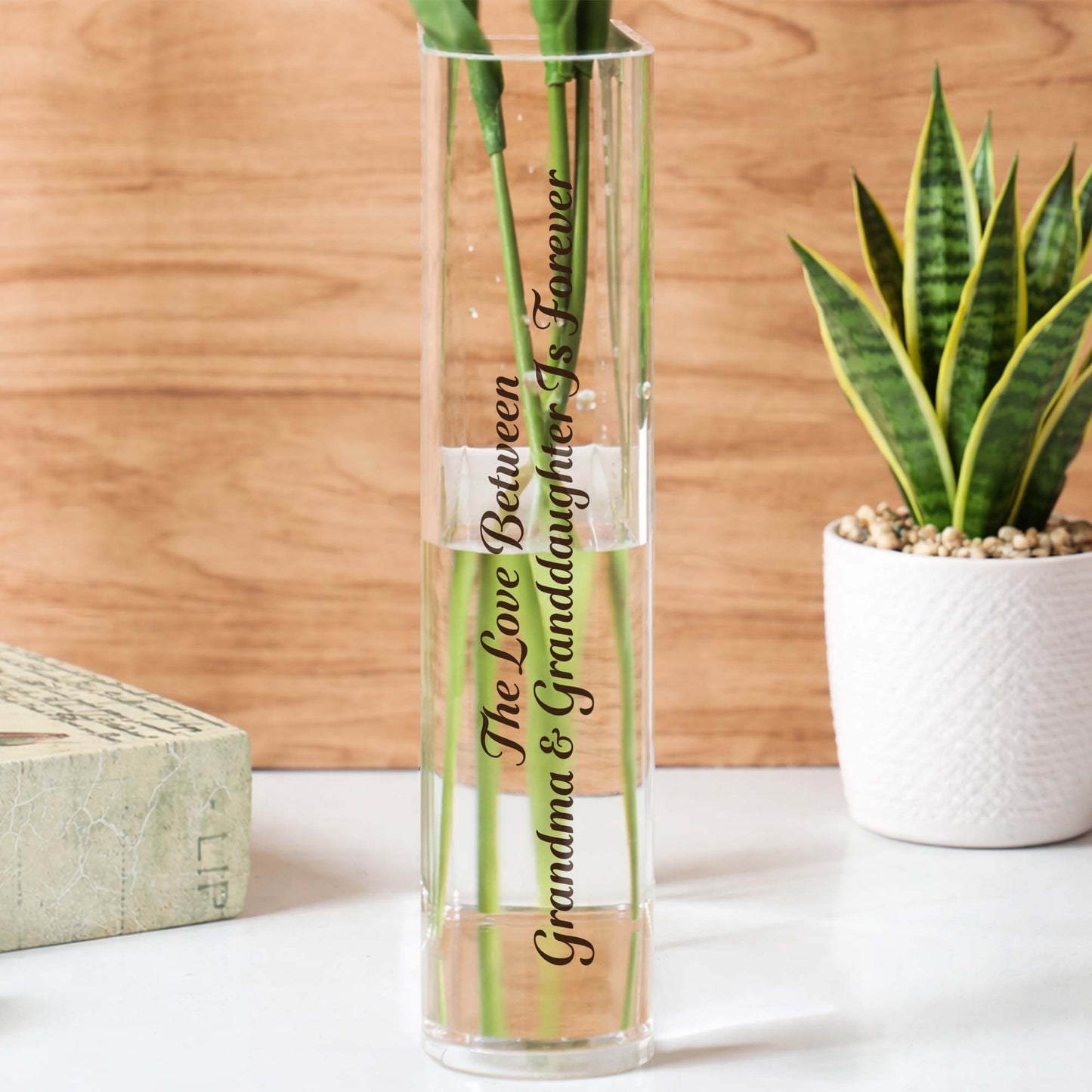 To My Beautiful Granddaughter, Rose And Butterflies Vase