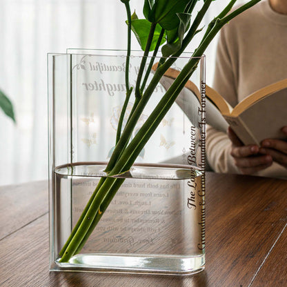 To My Beautiful Granddaughter, Rose And Butterflies Vase