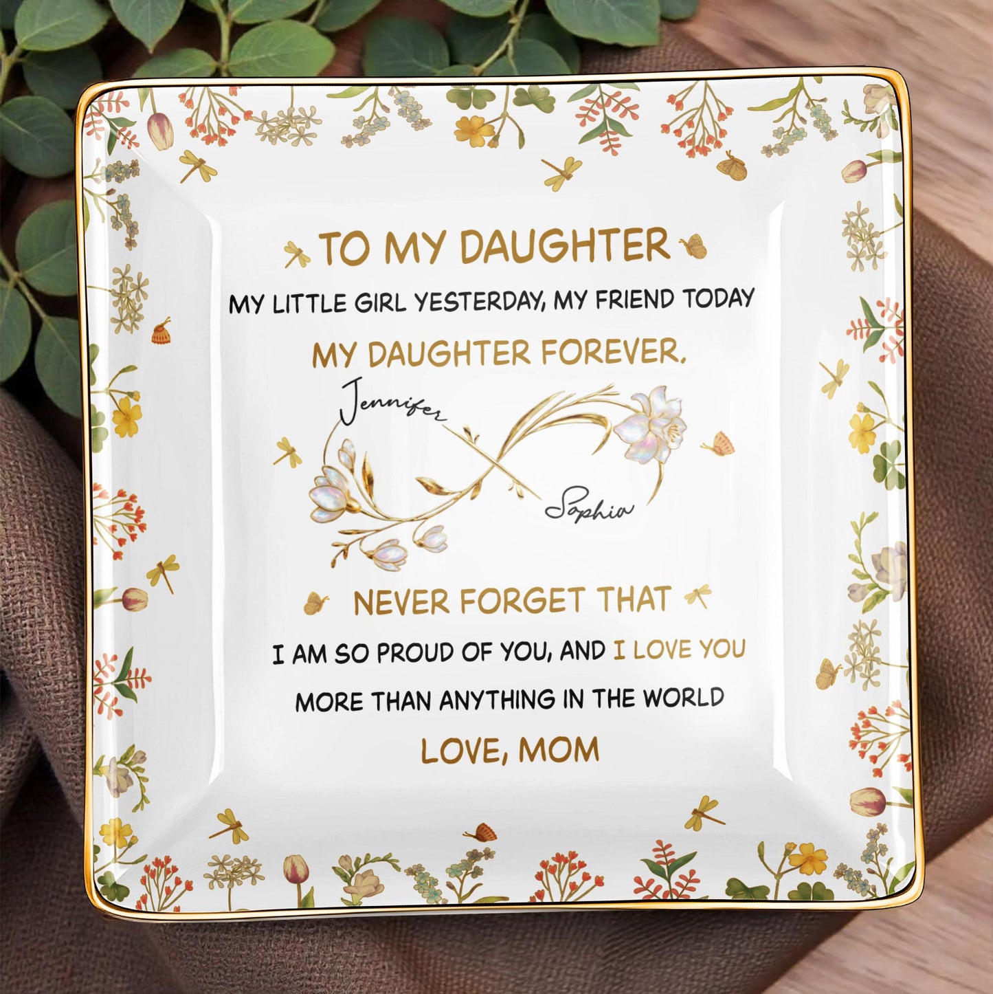 To My Daughter, My Little Girl Yesterday, Flowers Design