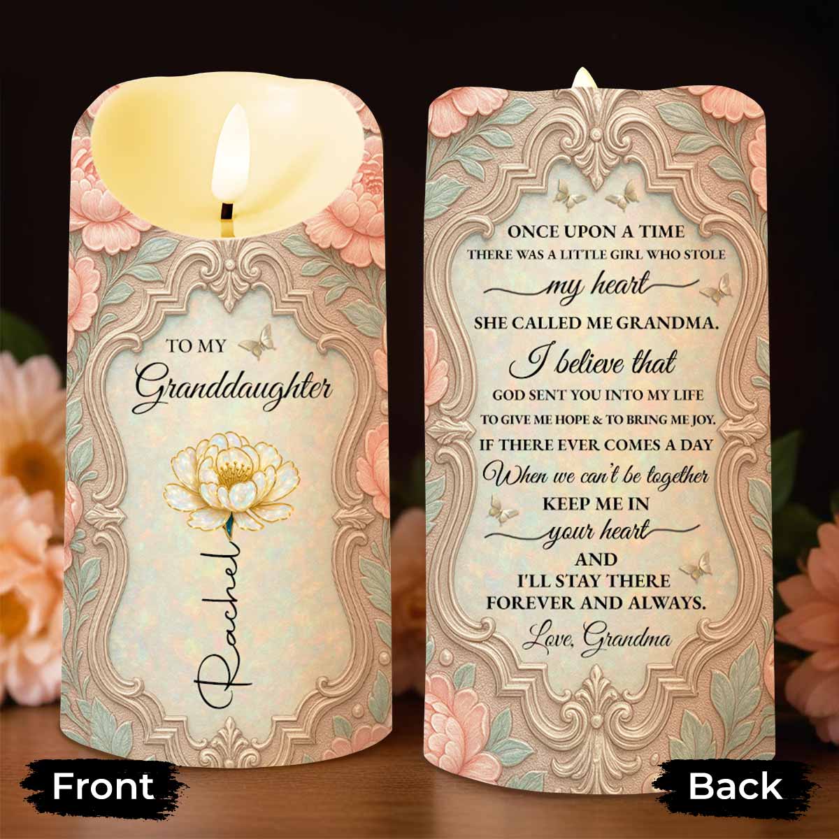 To My Granddaughter, Beautiful Floral Design