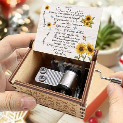 To My Granddaughter My Sunshine With Sunflowers And Butterflies