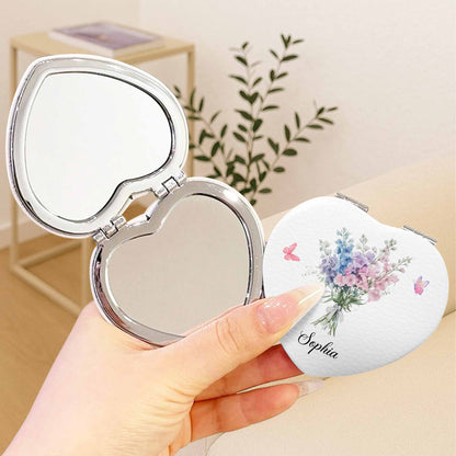 To My Granddaughter, Love Message With Flowers And Butterflies