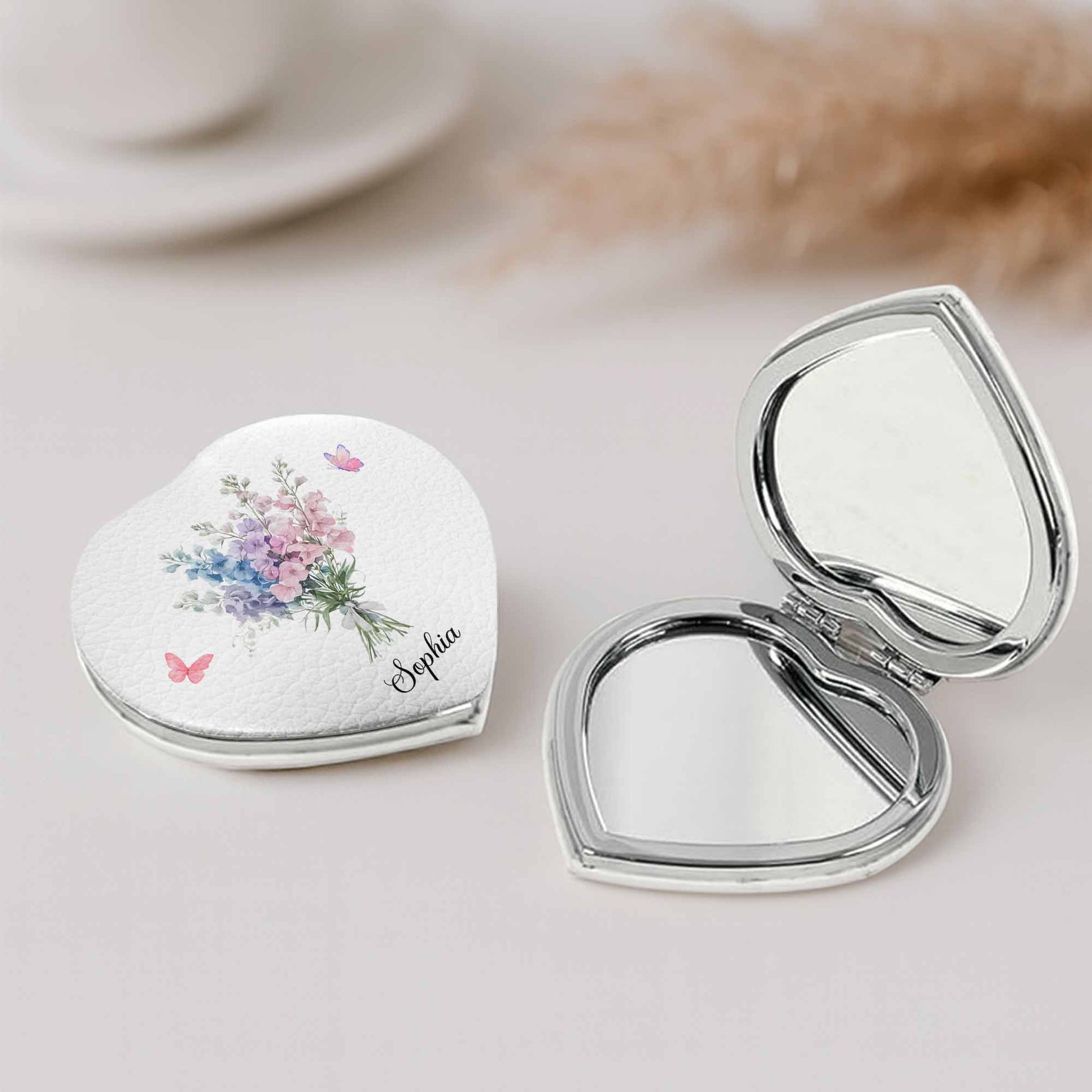 To My Granddaughter, Love Message With Flowers And Butterflies