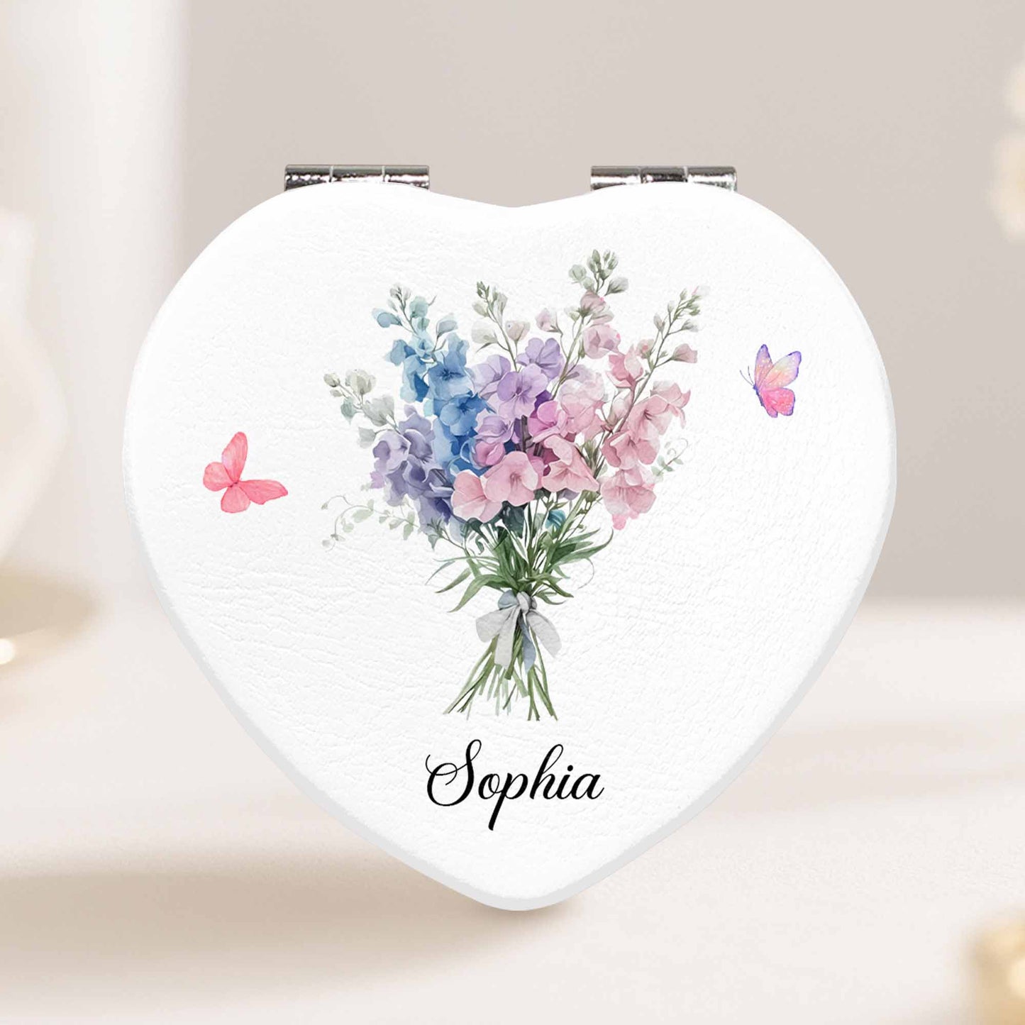 To My Granddaughter, Love Message With Flowers And Butterflies