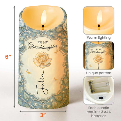 To My Granddaughter, Rose And Butterfly Design