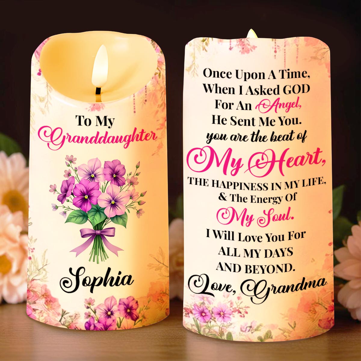 To My Granddaughter, Love And Floral Blessing